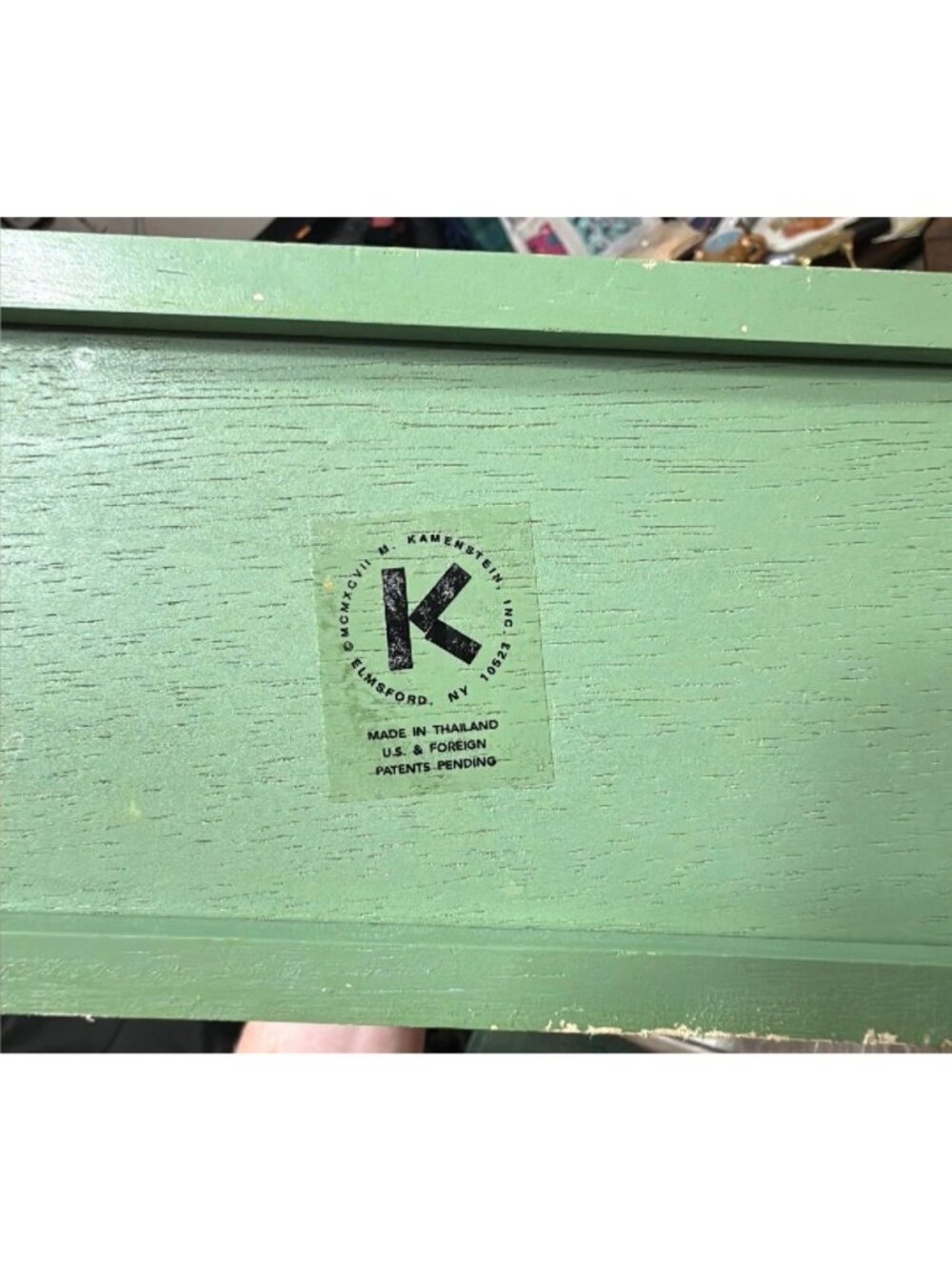 Vintage Kamenstein Wooden Recipe Box With Watermelon Design - Made In Thailand - Picture 3 of 3